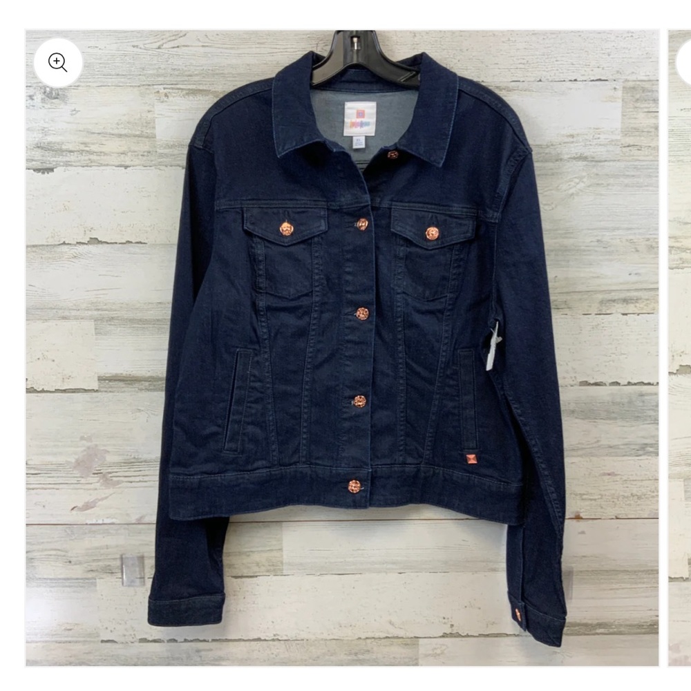 LuLaRoe Size Large dark blue denim jacket